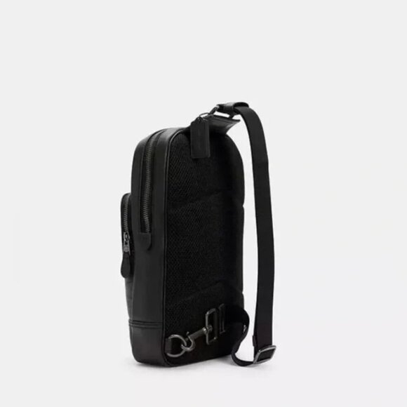 COACH | Graham Crossbody Pack in Signature Canvas Gunmetal/Charcoal/Black - Picture 2 of 12